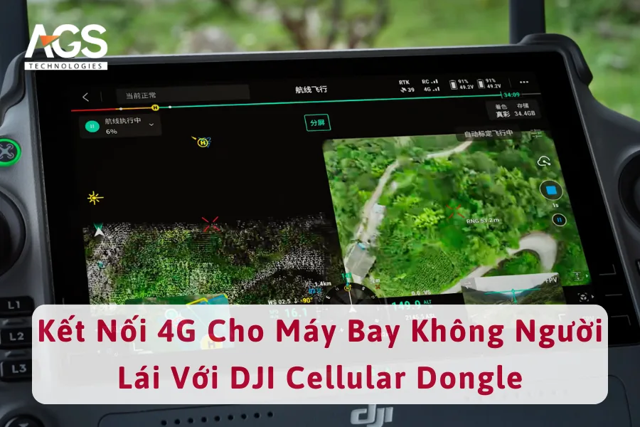 Kết Nối 4G Cho Máy Bay Không Người Lái Với DJI Cellular Dongle