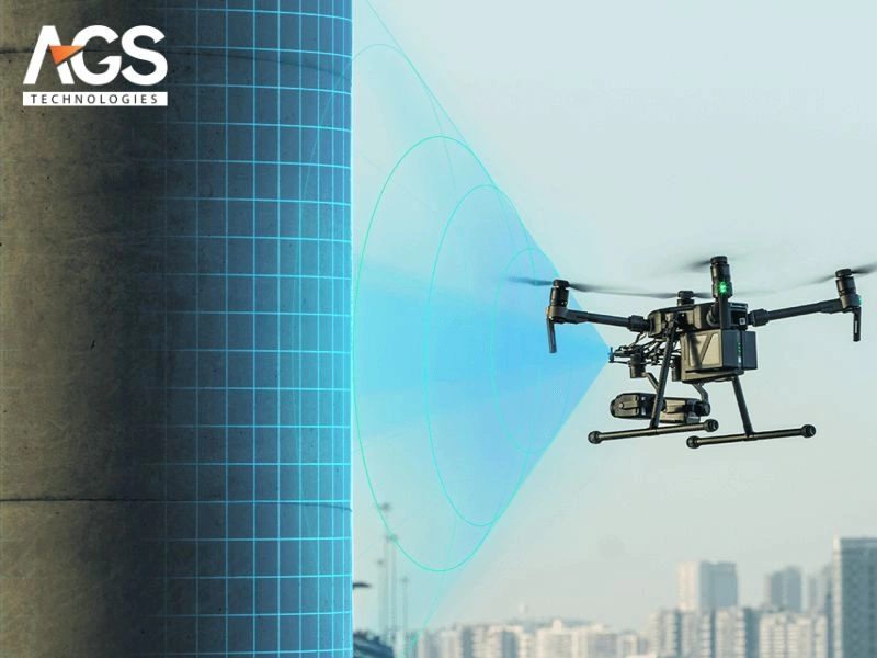 drone kiểm tra máy móc trong nhà máy