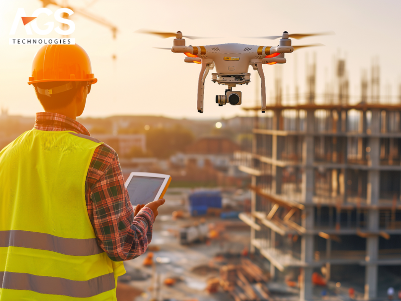 Drone kiểm tra công trình xây dựng