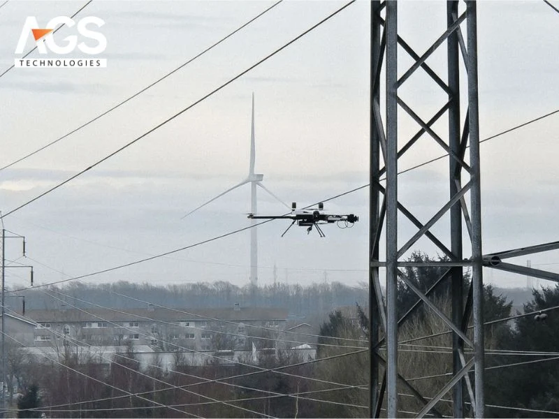 Drone kiểm tra cáp treo Drone kiểm tra cáp treo