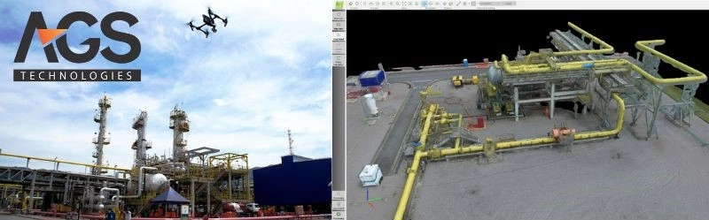 drone kiểm tra máy móc trong nhà máy