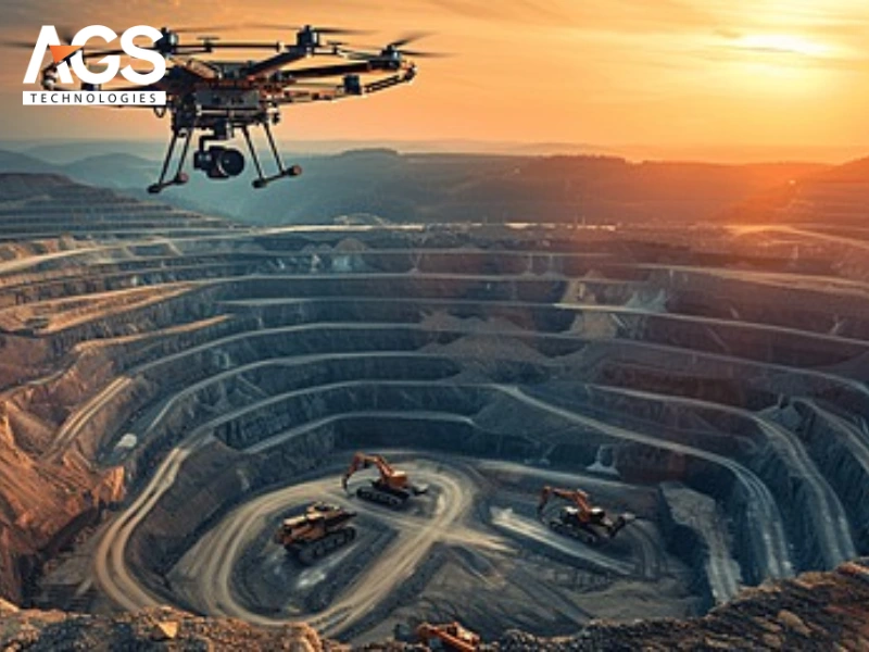 Drone giám sát khối lượng đào đắp mỏ